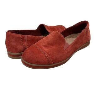 Earth Origins 11W Britt Orange Suede Slip On Loafer